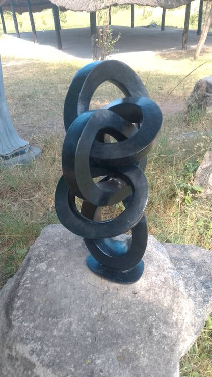 Bond of Love - Stone Sculpture Made of Springstone by Lawrence Tirivangani | Zimbabwe