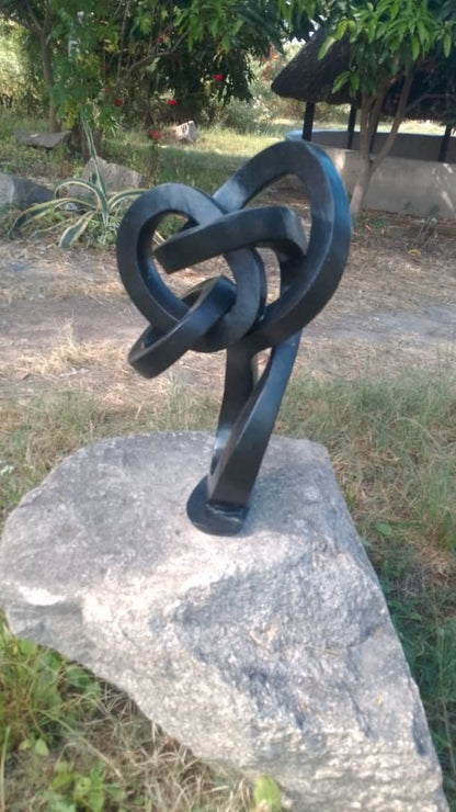 Bond of Love - Stone Sculpture Made of Springstone by Lawrence Tirivangani | Zimbabwe