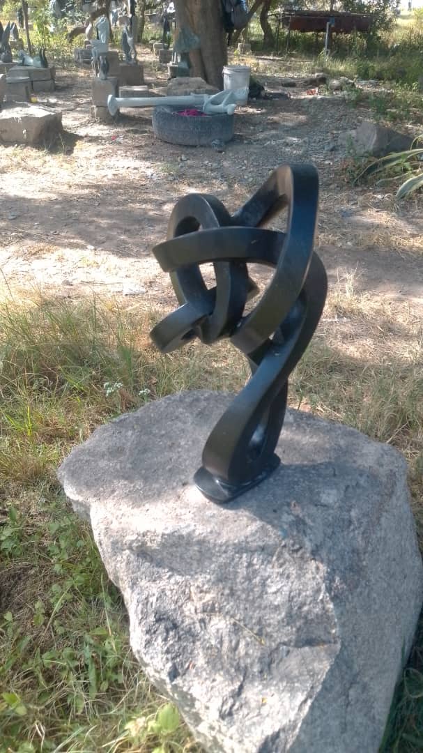 Bond of Love - Stone Sculpture Made of Springstone by Lawrence Tirivangani | Zimbabwe