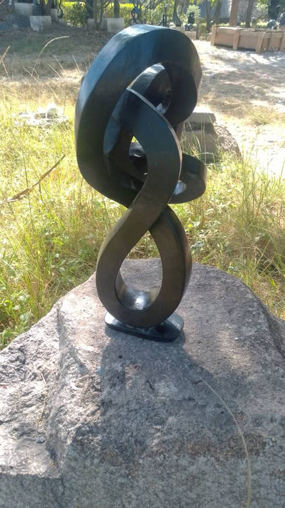 Bond of Love - Stone Sculpture Made of Springstone by Lawrence Tirivangani | Zimbabwe
