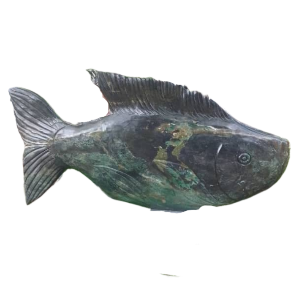 Carp Fish - Stone Sculpture Made of Cobalt Stone by Paul Masvikeni | Zimbabwe
