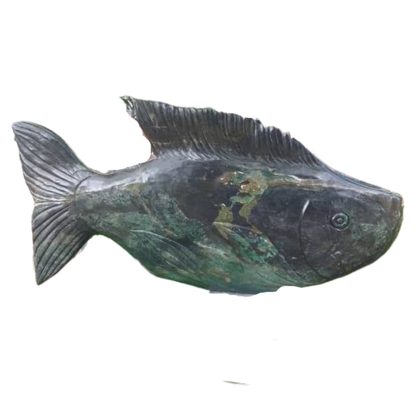 Carp Fish - Stone Sculpture Made of Cobalt Stone by Paul Masvikeni | Zimbabwe