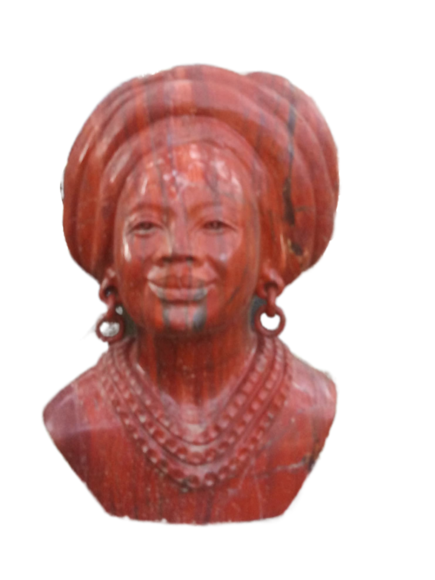 Mother of the Bride - Stone Sculpture Made of Red Jasper by Christopher Tigere | Zimbabwe