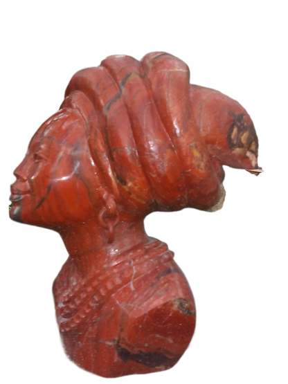 Mother of the Bride - Stone Sculpture Made of Red Jasper by Christopher Tigere | Zimbabwe