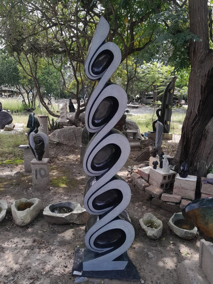 Climber - Stone Sculpture Made of Springstone by Ishmael Chitiyo | Zimbabwe