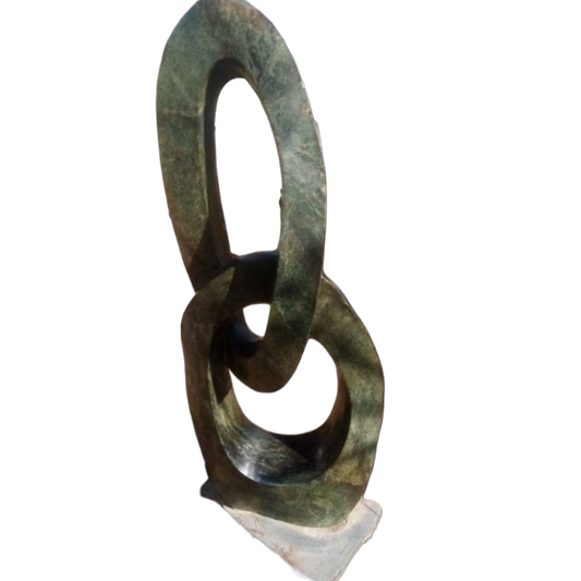Connected - Stone Sculpture Made of Cobalt Stone by Pheoleen Gandari | Zimbabwe