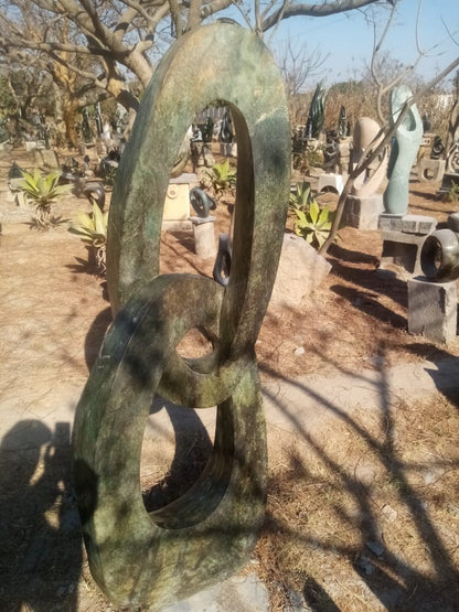 Connected - Stone Sculpture Made of Cobalt Stone by Pheoleen Gandari | Zimbabwe