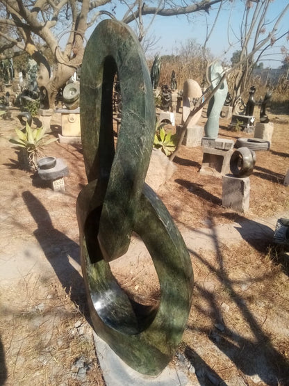 Connected - Stone Sculpture Made of Cobalt Stone by Pheoleen Gandari | Zimbabwe