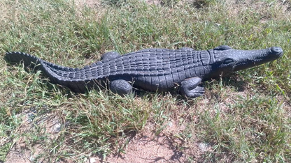 Crocodile on the Prowl - Stone Sculpture Made of Springstone by Gerald Runyanga | Zimbabwe