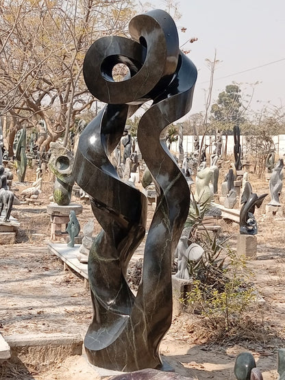 Dance With Me - Stone Sculpture Made of Springstone by Peter Gwisa | Zimbabwe