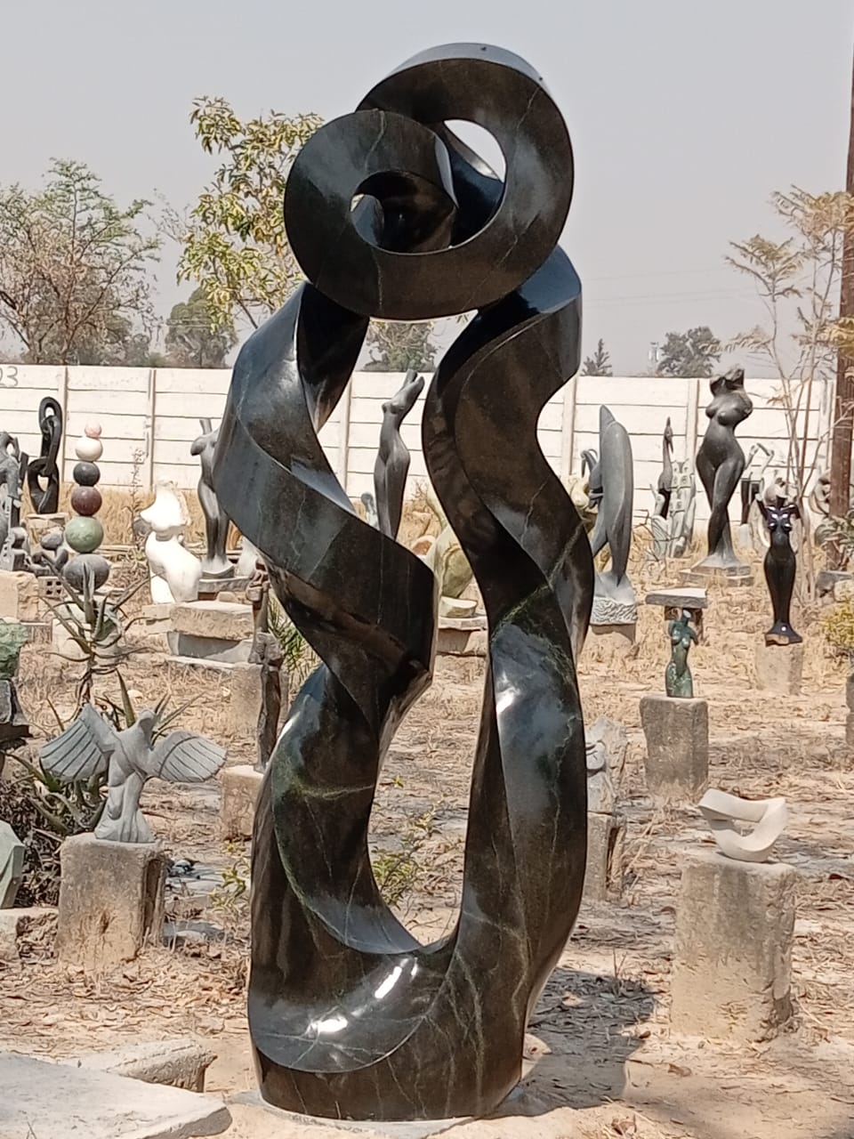 Dance With Me - Stone Sculpture Made of Springstone by Peter Gwisa | Zimbabwe