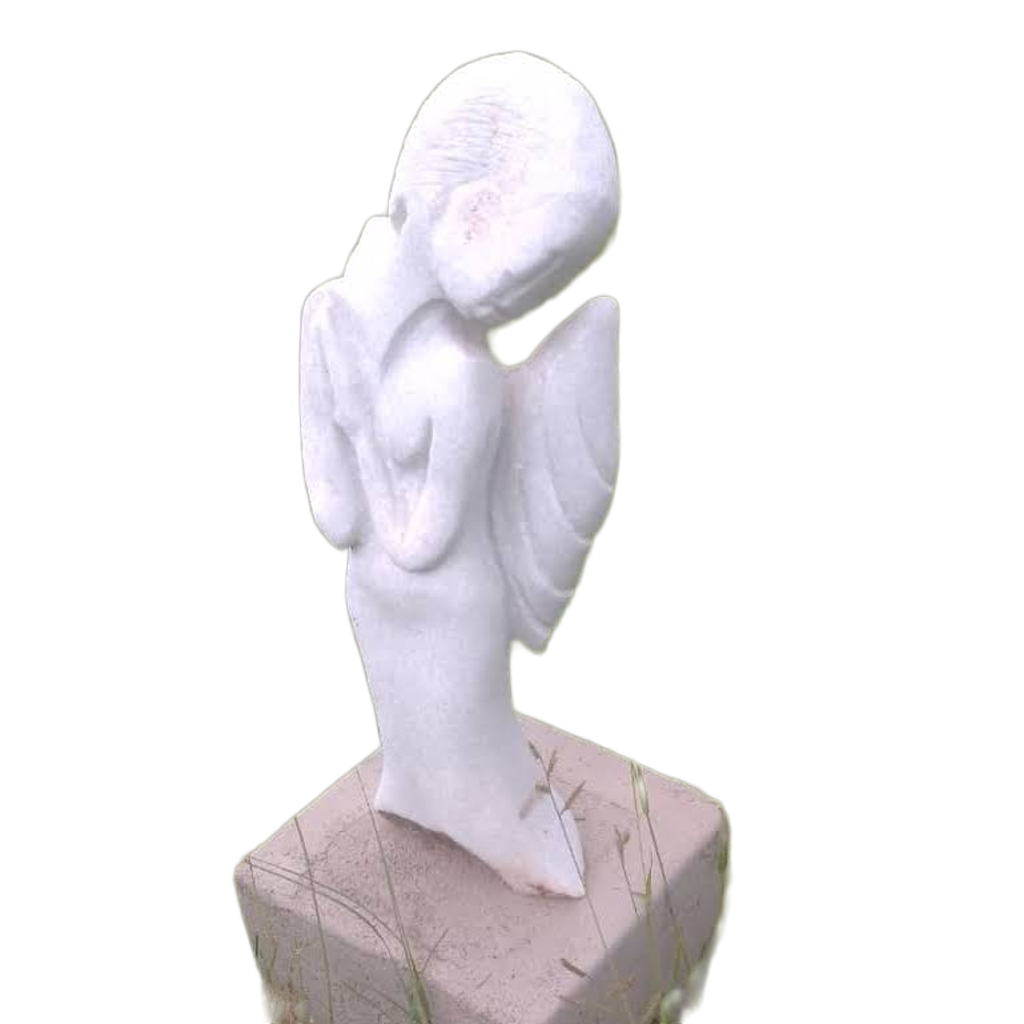 Angel of Hope - Stone Sculpture Made of Dolomite by Jonathan Mhondorohuma | Zimbabwe