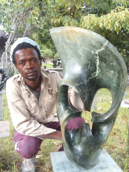 Shooting Star - Stone Sculpture Made of Opal Stone by David Sibanda | Zimbabwe