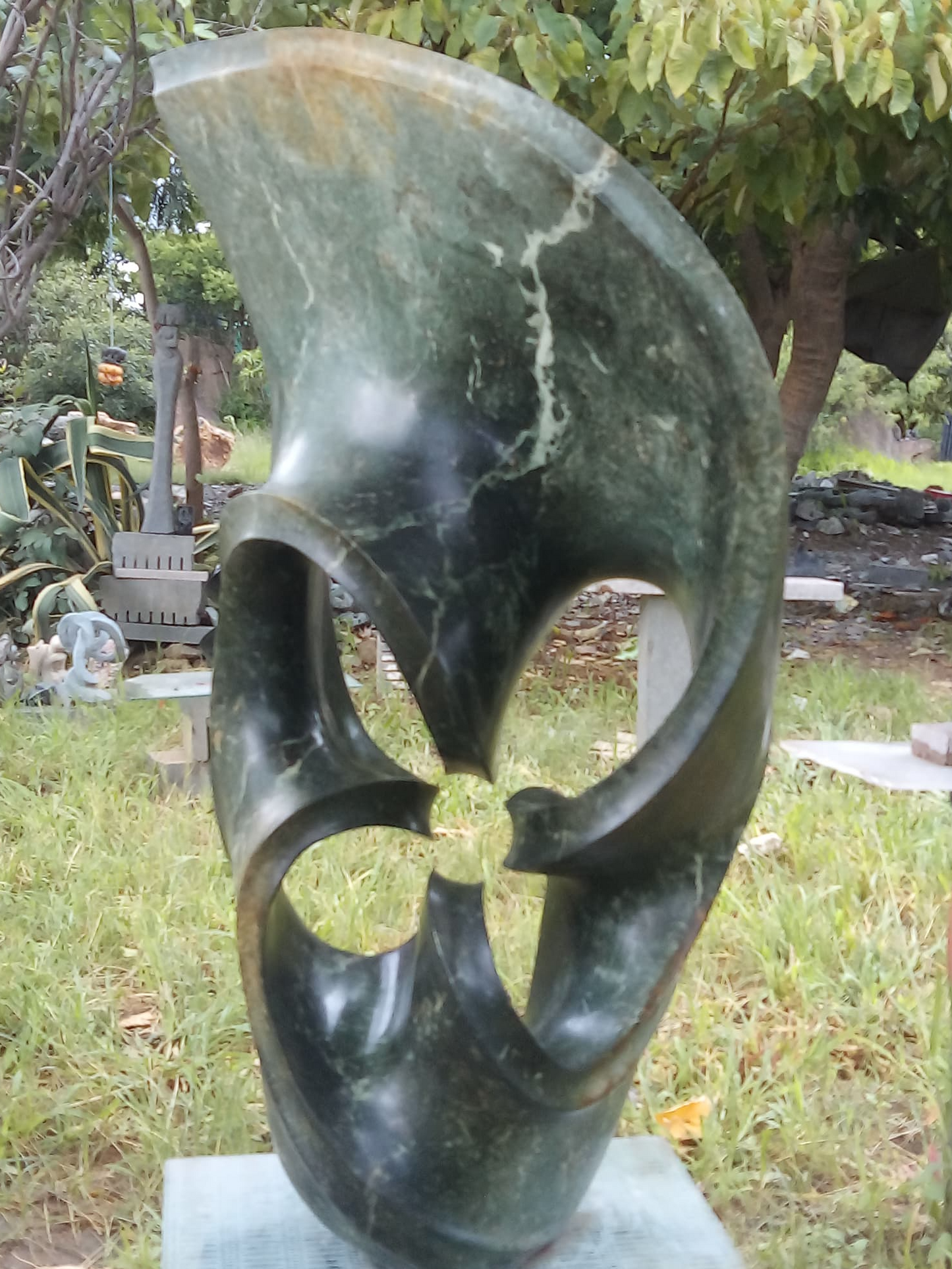 Shooting Star - Stone Sculpture Made of Opal Stone by David Sibanda | Zimbabwe