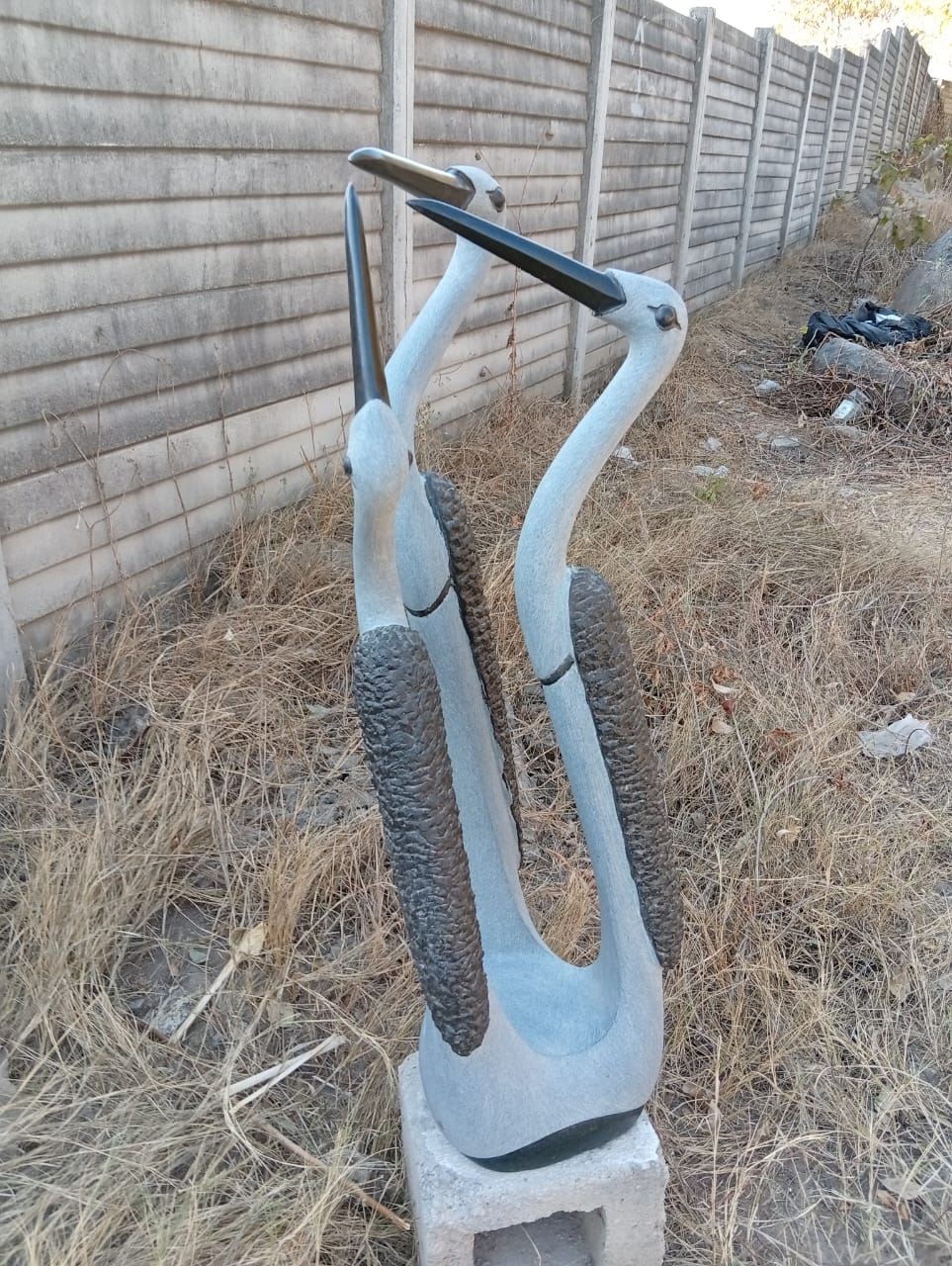 Dialogue - Stone Sculpture Made of Springstone by Stephen Chikeya | Zimbabwe