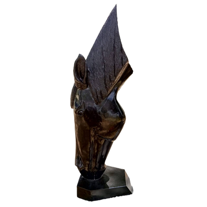 Drinking Horse - Stone Sculpture Made of Springstone by Taurai Maisiri | Zimbabwe