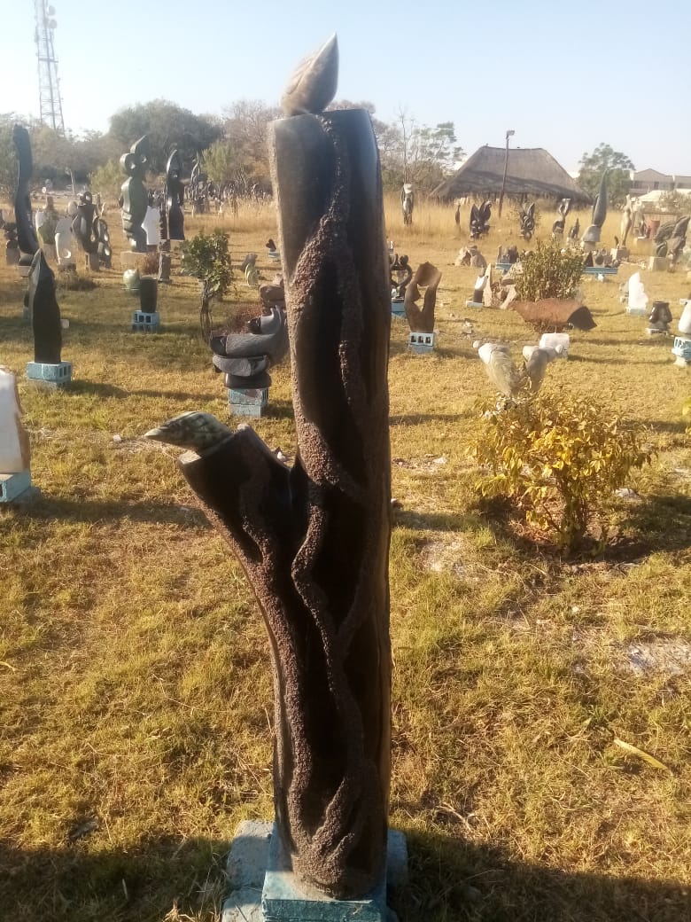 Eco System - Stone Sculpture Made of 6 Types of Stones by Richard Mupumha Snr | Zimbabwe