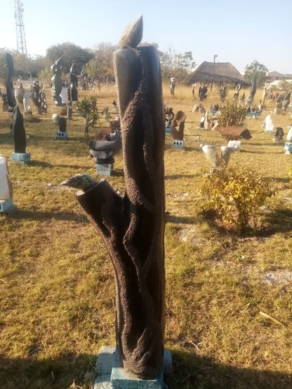 Eco System - Stone Sculpture Made of 6 Types of Stones by Richard Mupumha Snr | Zimbabwe