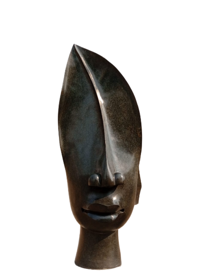 Sharp Head - Stone Sculpture Made of Springstone by Ed Seda | Zimbabwe