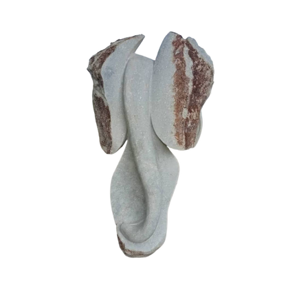 Elephant Head - Stone Sculpture Made of Dolomite by Owen Mlungisi | Zimbabwe
