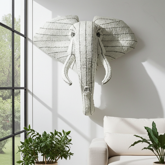 Elephant Head: Handmade of Hard Wire & Beads by Tadiwa Muchemwa | Zimbabwe