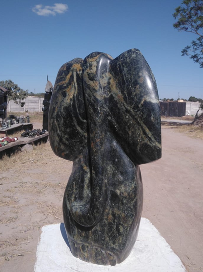 Elephant - Stone Sculpture Made of Serpentine Stone by Pelagia Nkiwane | Zimbabwe