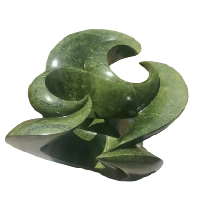 Elephant Flower- Abstract Stone Sculpture Made of Avocado Stone by James Phiri | Zimbabwe