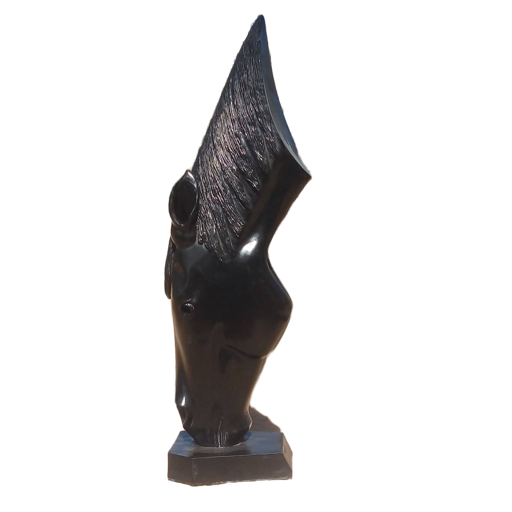 Equine Grace - Stone Sculpture Made of Springstone by Taurai Maisiri | Zimbabwe
