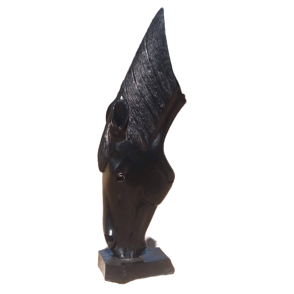 Equine Grace - Stone Sculpture Made of Springstone by Taurai Maisiri | Zimbabwe