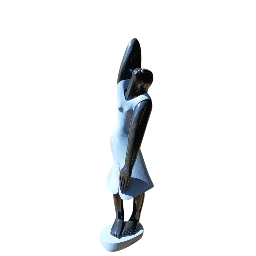 Exotic Dancer - Stone Sculpture Made of Springstone by Tawanda Mashaya | Zimbabwe