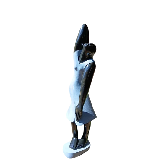 Exotic Dancer - Stone Sculpture Made of Springstone by Tawanda Mashaya | Zimbabwe