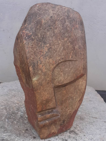 Eye Witness - Stone Sculpture Made of Fruit Serpentine by Precious Mashaya | Zimbabwe