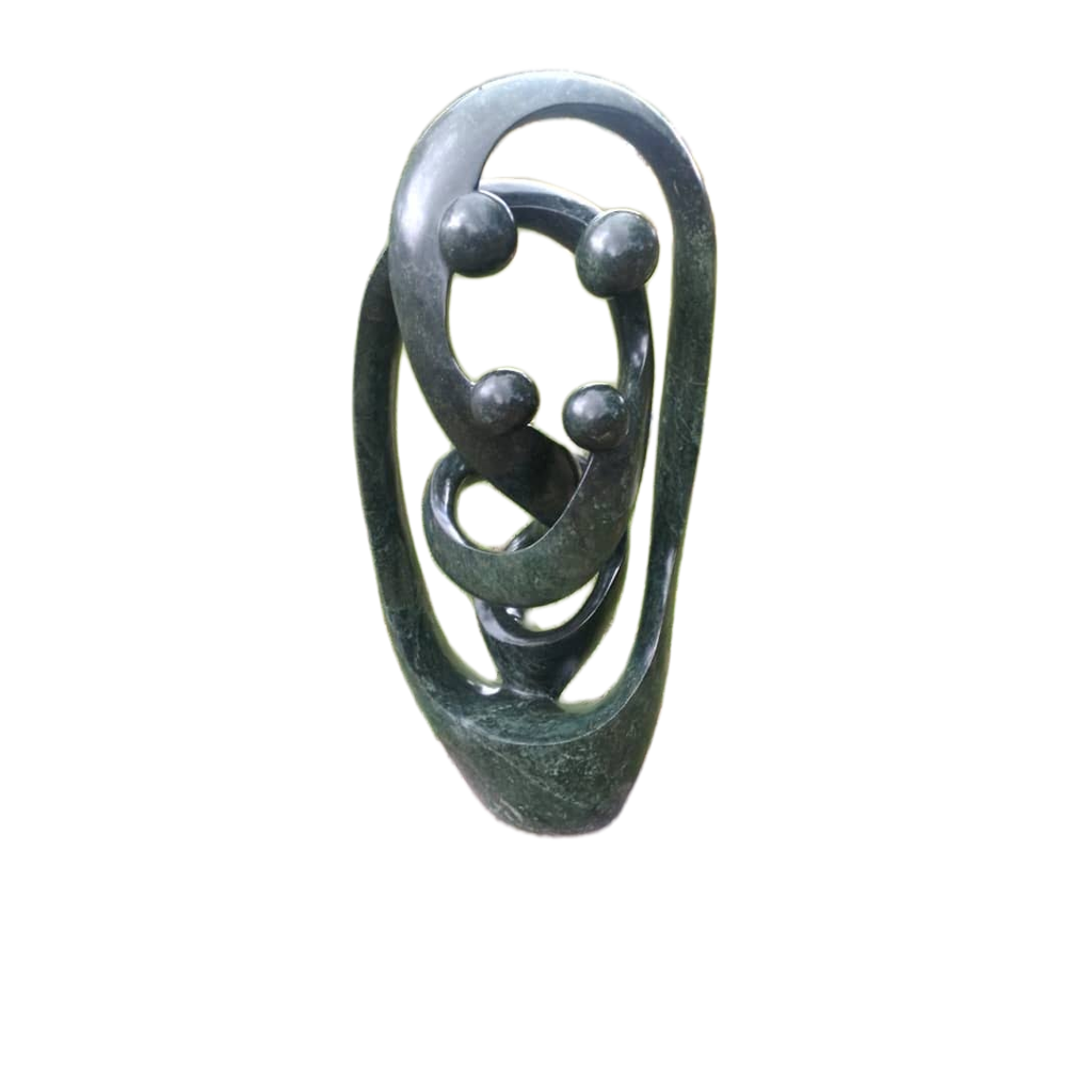 Family Unit - Stone Sculpture Made of Opal Stone by Taurai Mutigwa | Zimbabwe