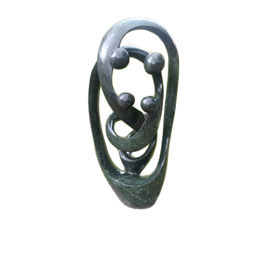 Family Unit - Stone Sculpture Made of Opal Stone by Taurai Mutigwa | Zimbabwe