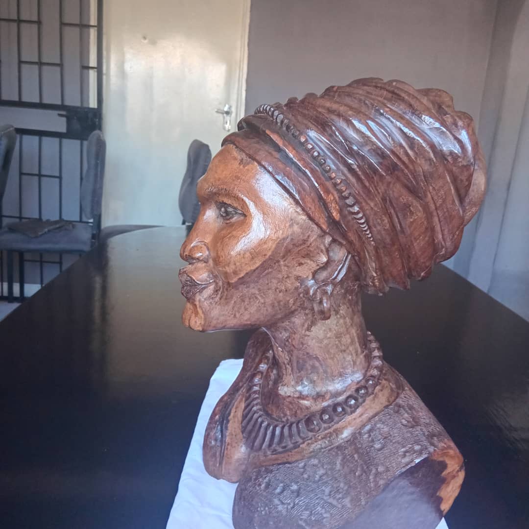 Queen Mother - Wooden Sculpture Made of Ironwood by Ntokozo Patson Sibanda | Zimbabwe