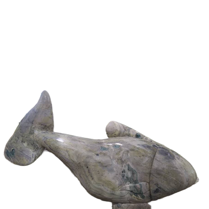 Fish A - Stone Sculpture Made of Butterjade by Edmore Chijumani | Zimbabwe