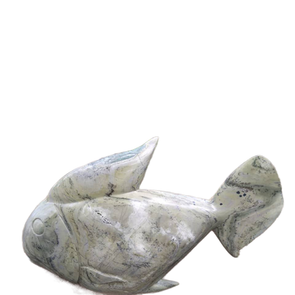 Fish D - Stone Sculpture Made of Butterjade by Edmore Chijumani | Zimbabwe