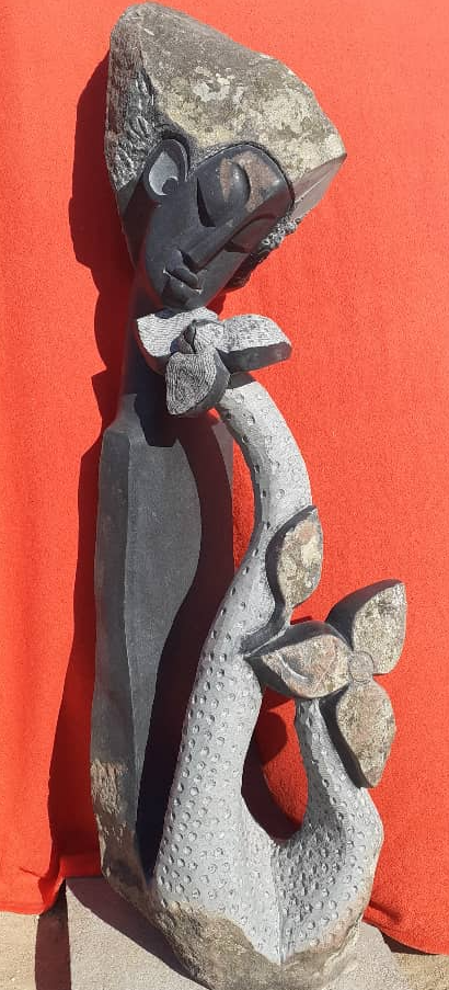 New Life - Stone Sculpture Made of Springstone by Cephas Mashaya | Zimbabwe