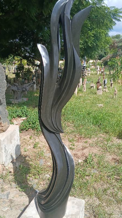 Flying Birds Abstract - Stone Sculpture Made of Springstone by Owen Mlungisi | Zimbabwe