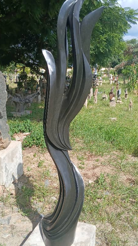 Flying Birds Abstract - Stone Sculpture Made of Springstone by Owen Mlungisi | Zimbabwe