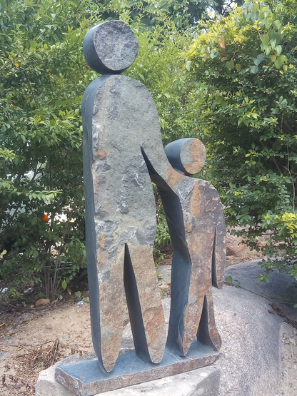 Follow My Lead - Stone Sculpture Made of Springstone by Isaac Choloka | Zimbabwe