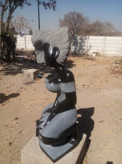 The Fountain - Stone Sculpture Made of Springstion by Jetro Zinyeka | Zimbabwe