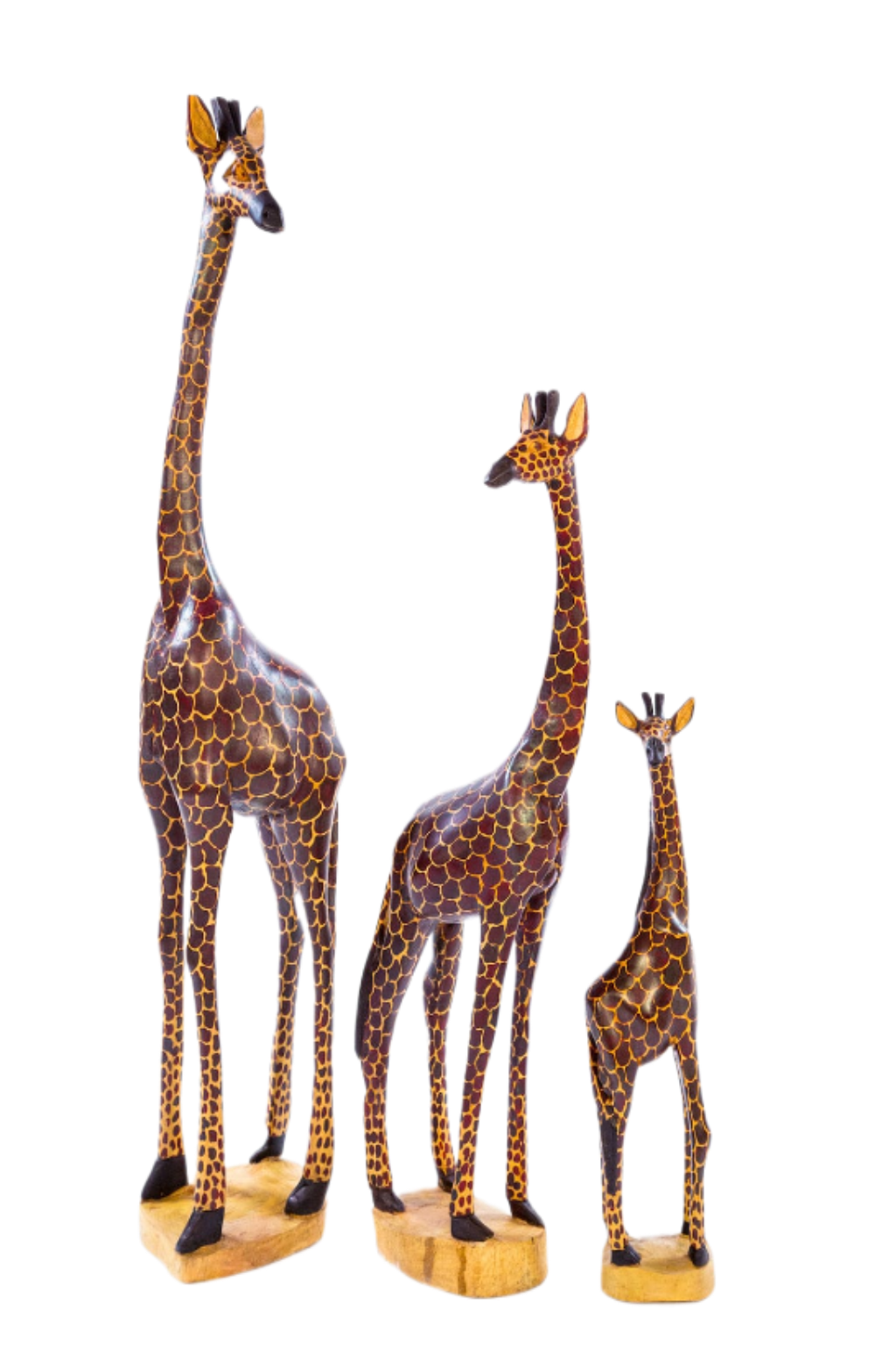 Standing Giraffe. - Carved from Wood by Fred Anchao | Kenya