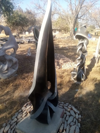 Germination - Stone Sculpture Made of Springstone by Davis Sibanda | Zimbabwe