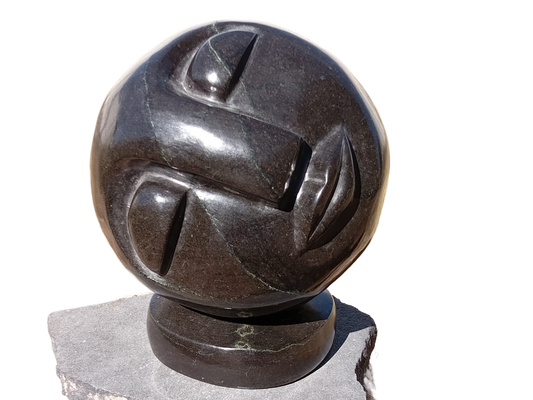 Contemplation - Stone Sculpture Made of Springstone by Graham Rugoyi | Zimbabwe