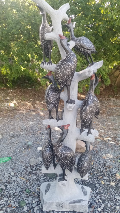 Roosting Flock - Stone Sculpture Made of Springstone by Shepherd Deve | Zimbabwe