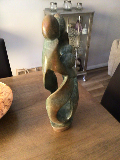 Bond of Joy - Stone Sculpture Made of Green Opal | Zimbabwe