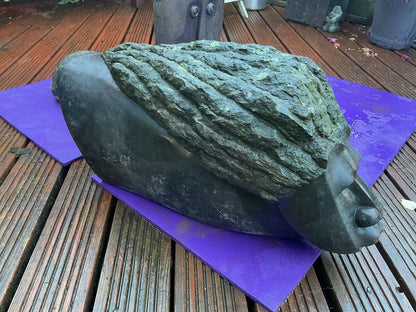 The Prince - Stone Sculpture Made of Leopard Rock by Bakari Manzi | Zimbabwe