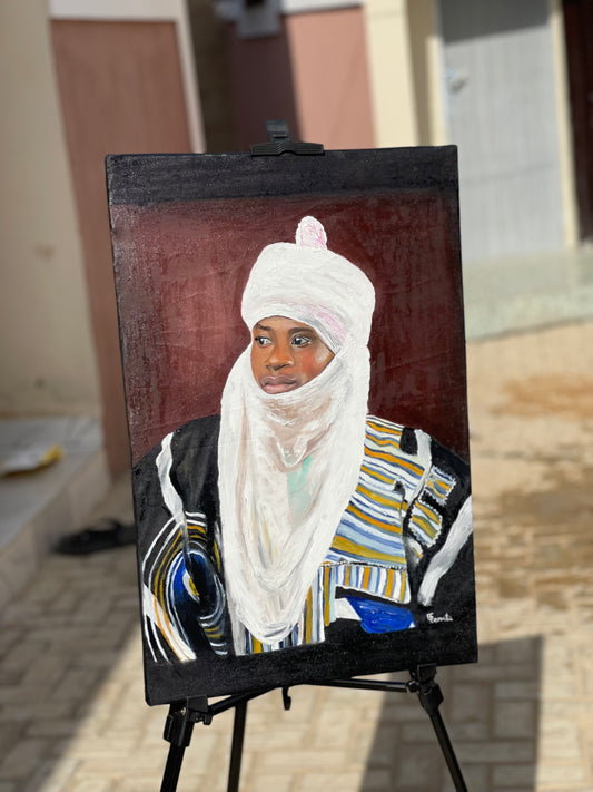 Ranka shi dadia   - An Oil Painting by Emmanuel Ghani Kamata | Nigeria