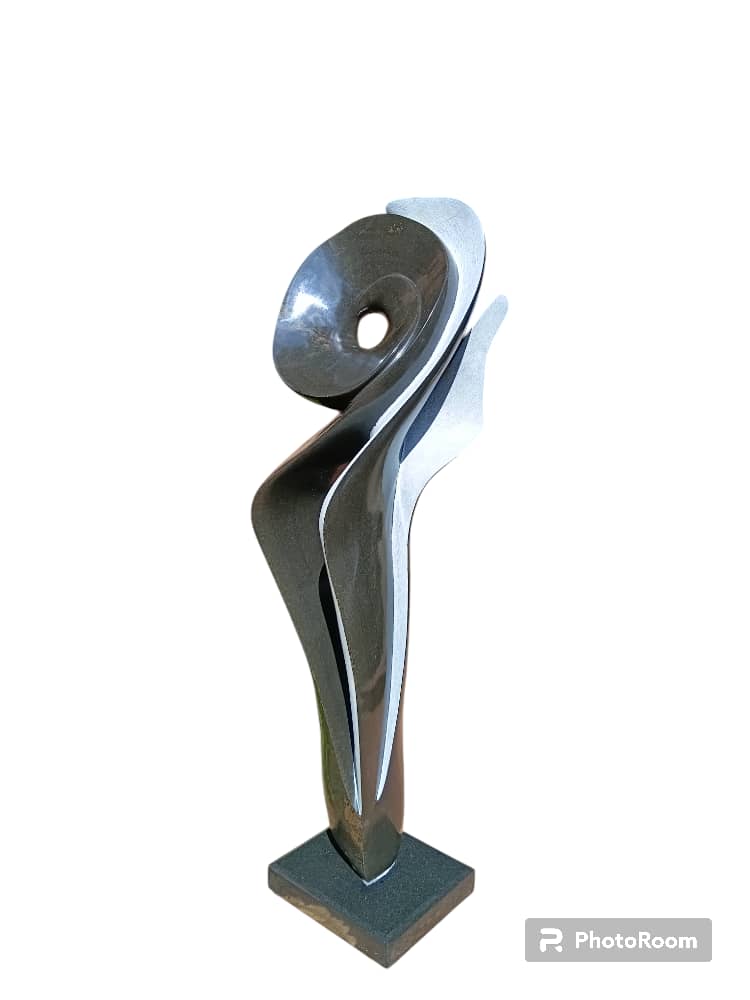 Imagination - Stone Sculpture Made of Springstone by Tawanda Mashaya | Zimbabwe
